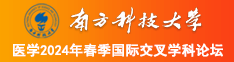 黄色性爱爽逼视频南方科技大学医学2024年春季国际交叉学科论坛